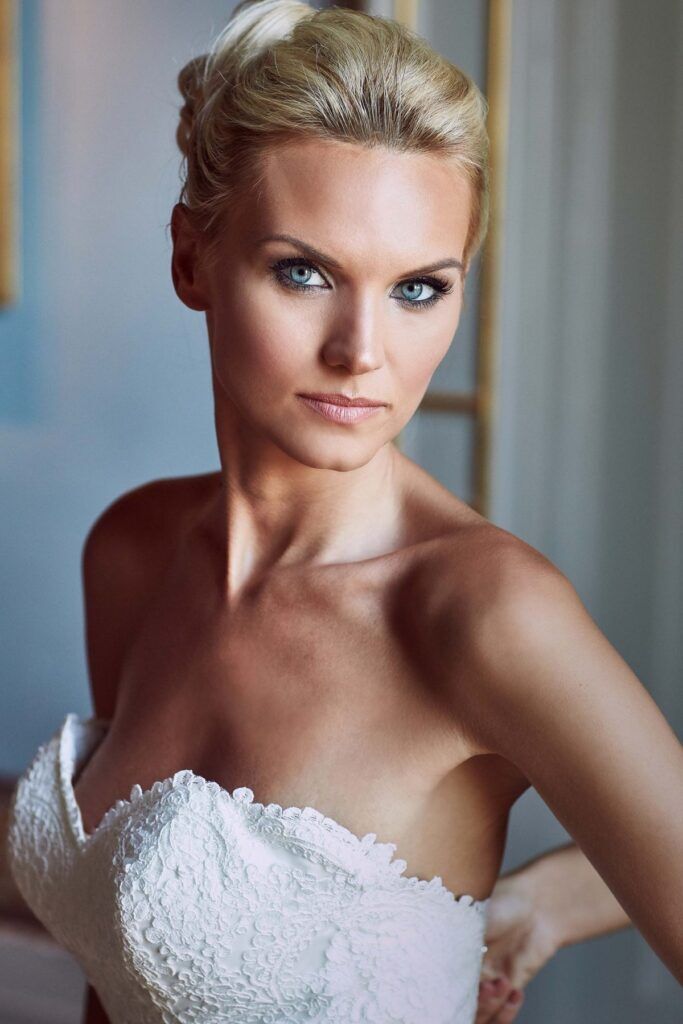 Tuscany lavish wedding hair and makeup in Florence Villa Cora